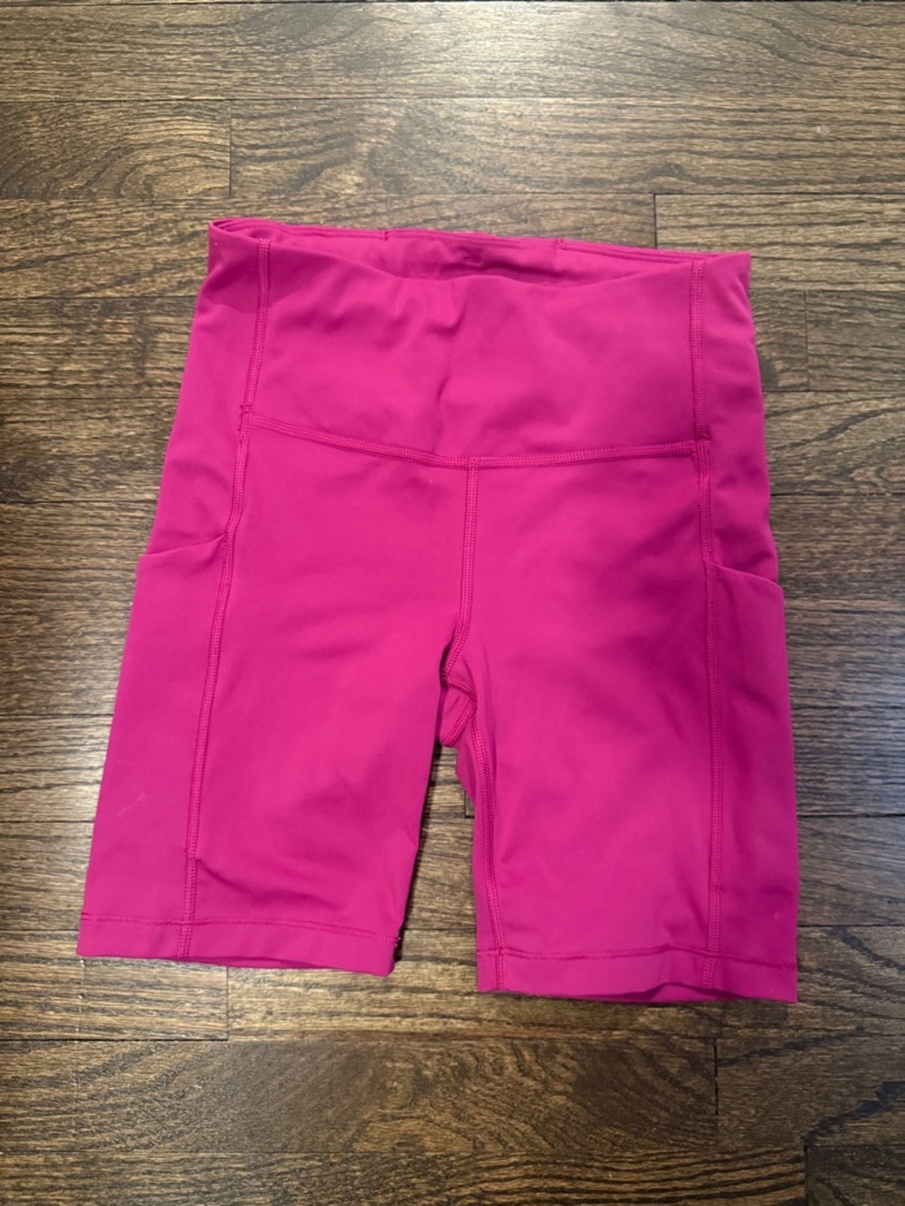 Athleta Magenta High-Rise Bike Shorts